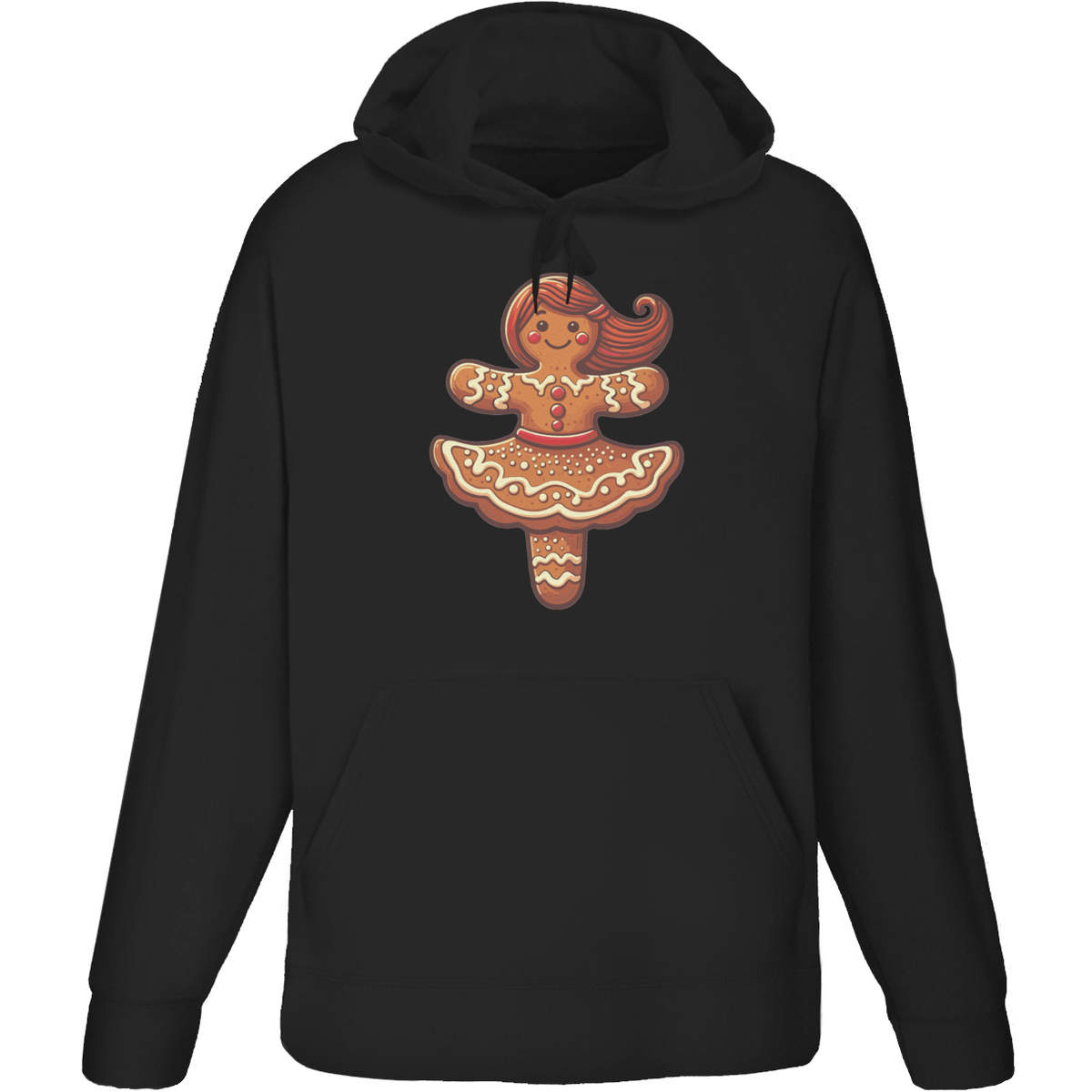 'Gingerbread Dancing Girl' Adult Hoodie / Sweatshirt - Hooded Jumper for Training, Sports and Outdoor Wear (HO049585)