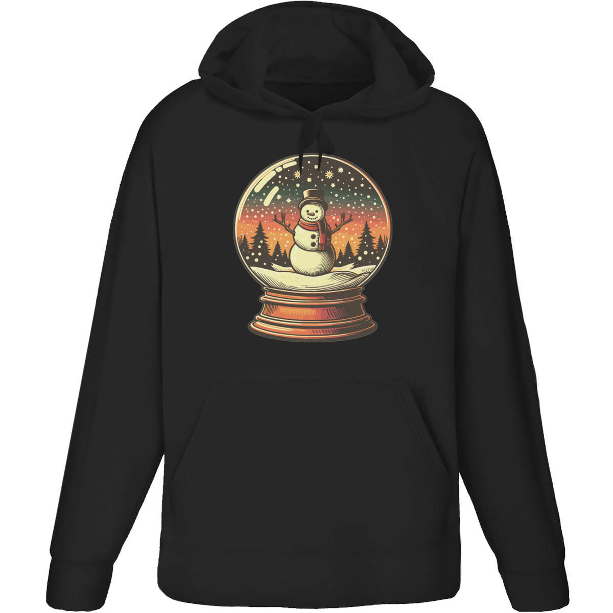 'Snowman Snow Globe' Adult Hoodie / Hooded Sweater (HO049605)