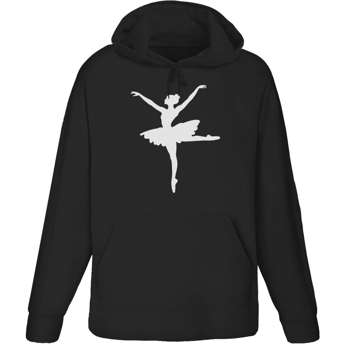 'Ballerina Silhouette' Adult Hoodie / Hooded Sweater (HO052849)