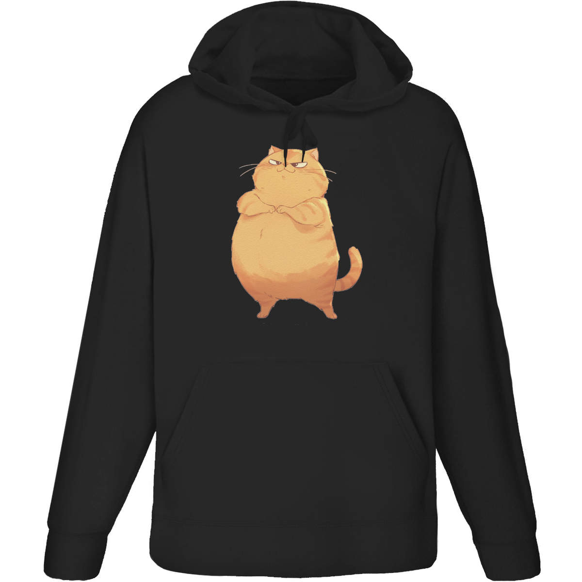 'Fat Cat Standing' Adult Hoodie / Hooded Sweater (HO053968)