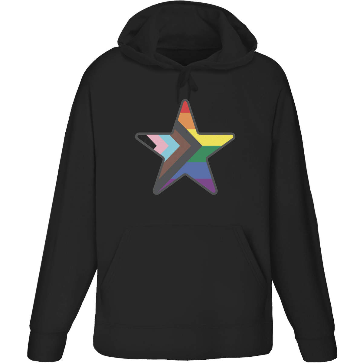 'Star Progress Flag' Adult Hoodie / Hooded Sweater (HO053971)