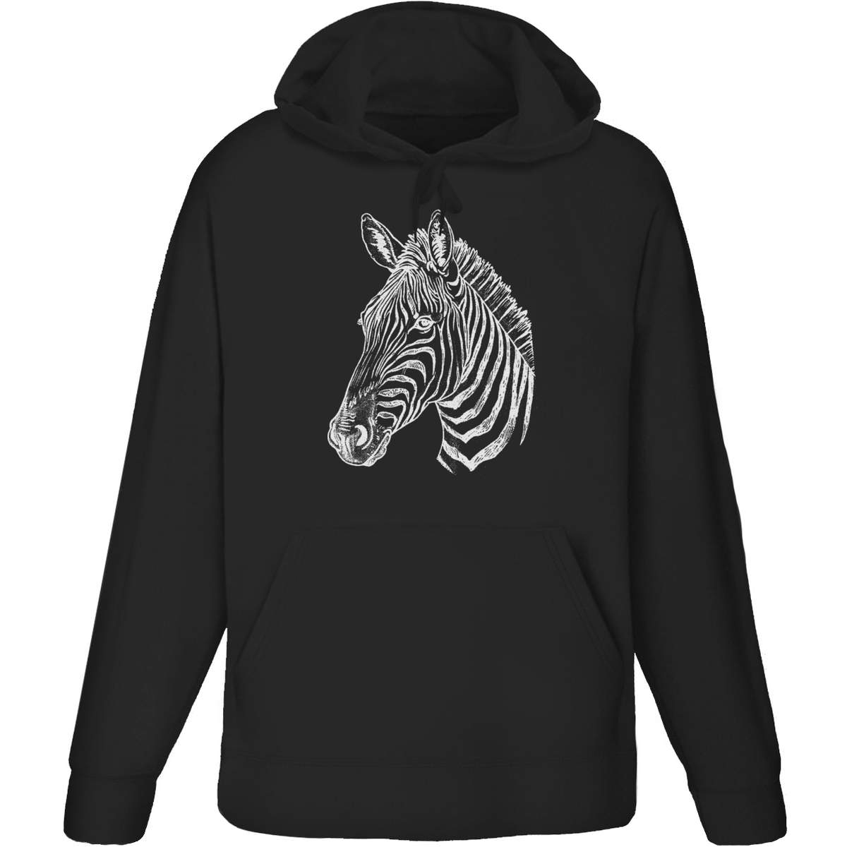 'Zebra Portrait' Adult Hoodie / Hooded Sweater (HO055043)