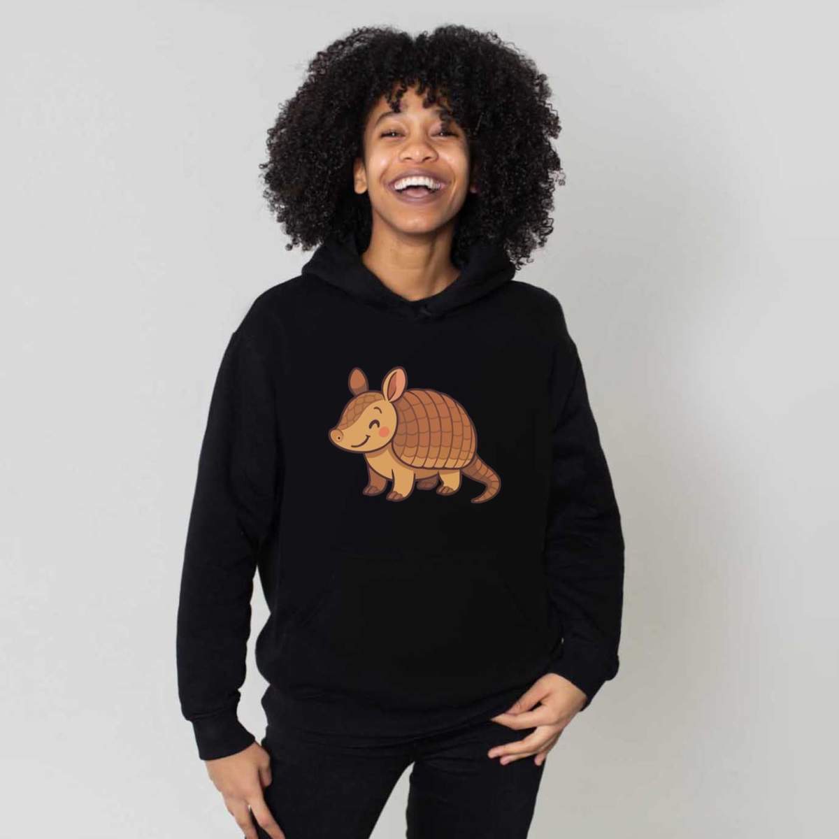 'Cute Armadillo' Adult Hoodie / Hooded Sweater (HO056739)