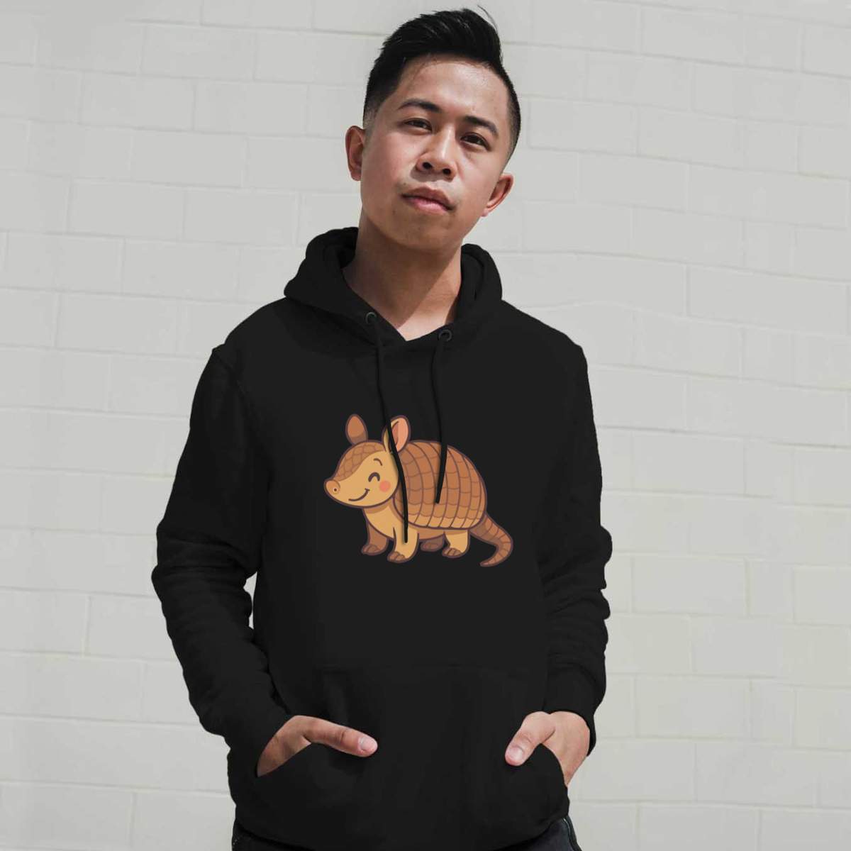 'Cute Armadillo' Adult Hoodie / Hooded Sweater (HO056739)