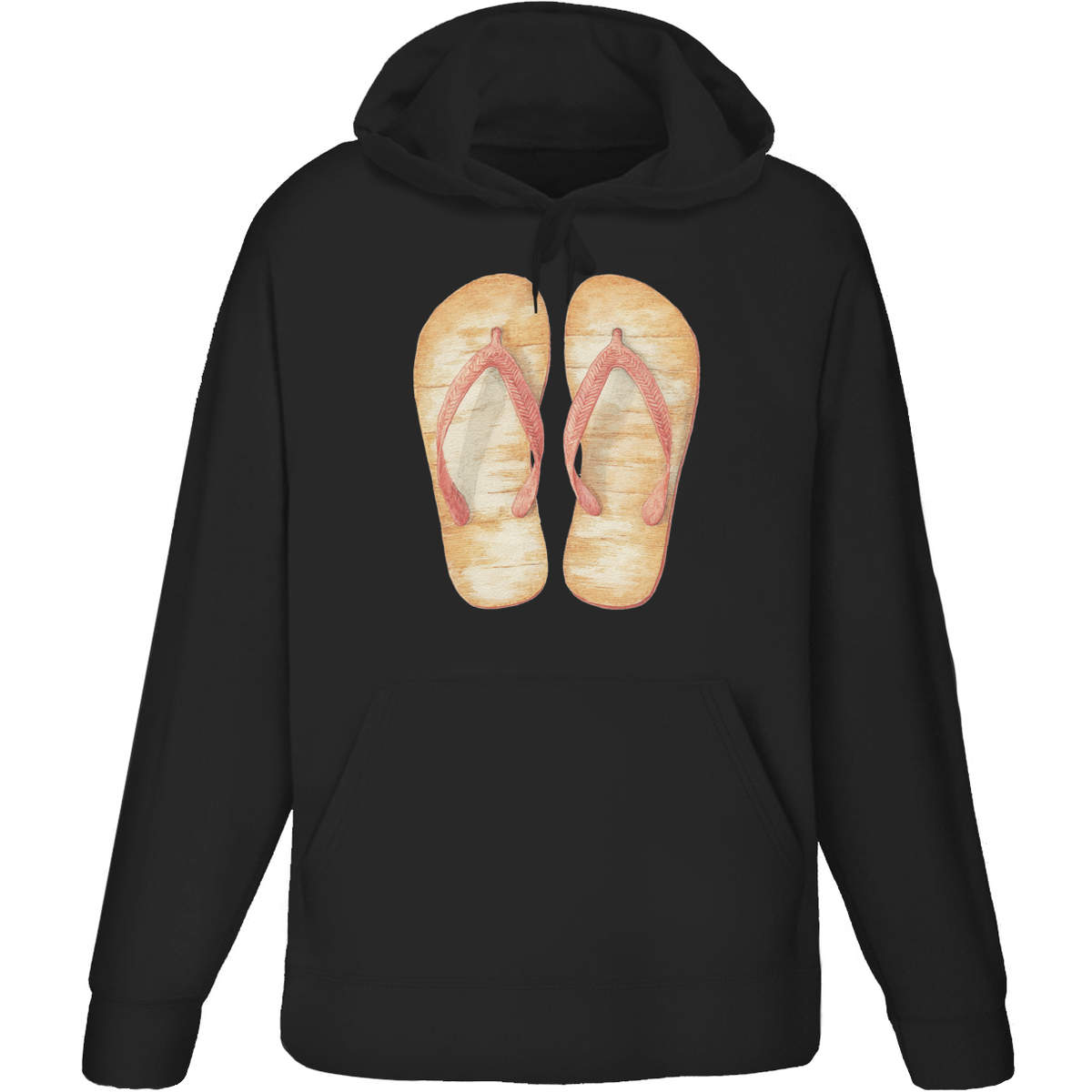 'Flip Flops Top View' Adult Hoodie / Hooded Sweater (HO057561)