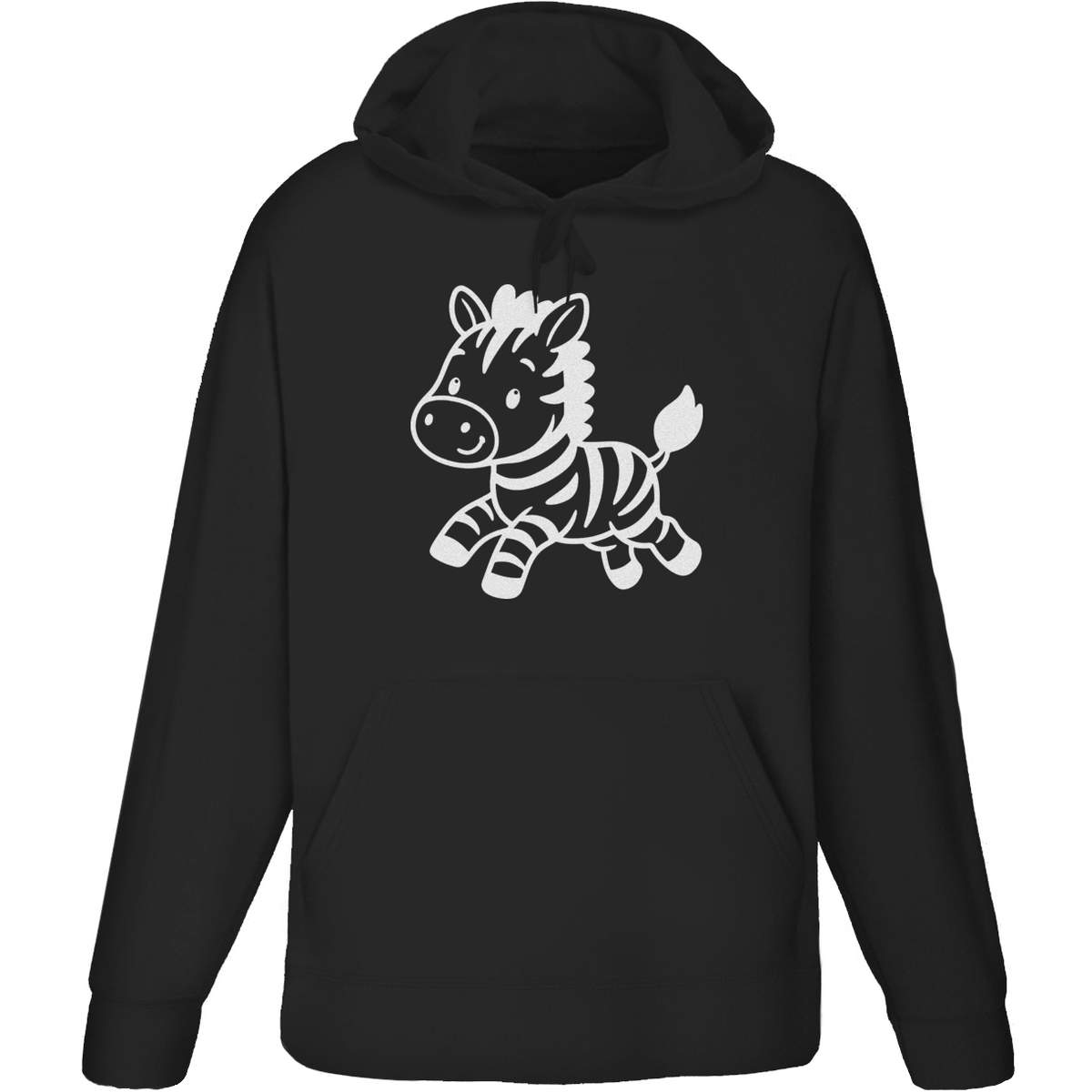 'Cute Running Zebra' Adult Hoodie / Hooded Sweater (HO057857)