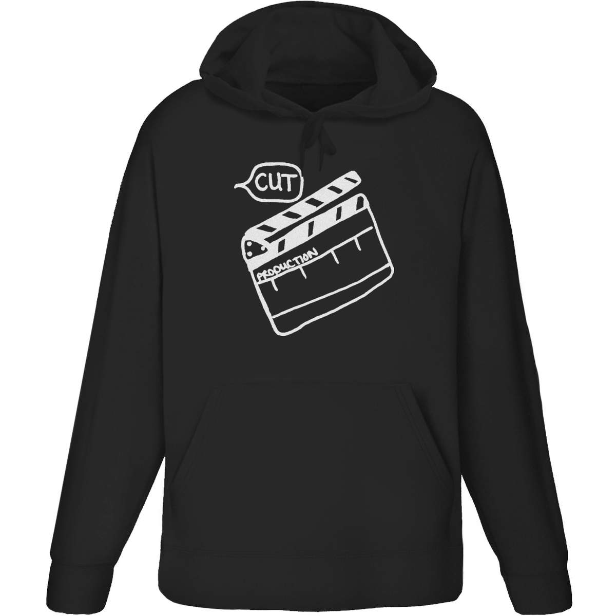 Extra Large 'Directors Clapper Board' Adult Hoodie / Hooded Sweater / Jumper (Black) (HO00133878)