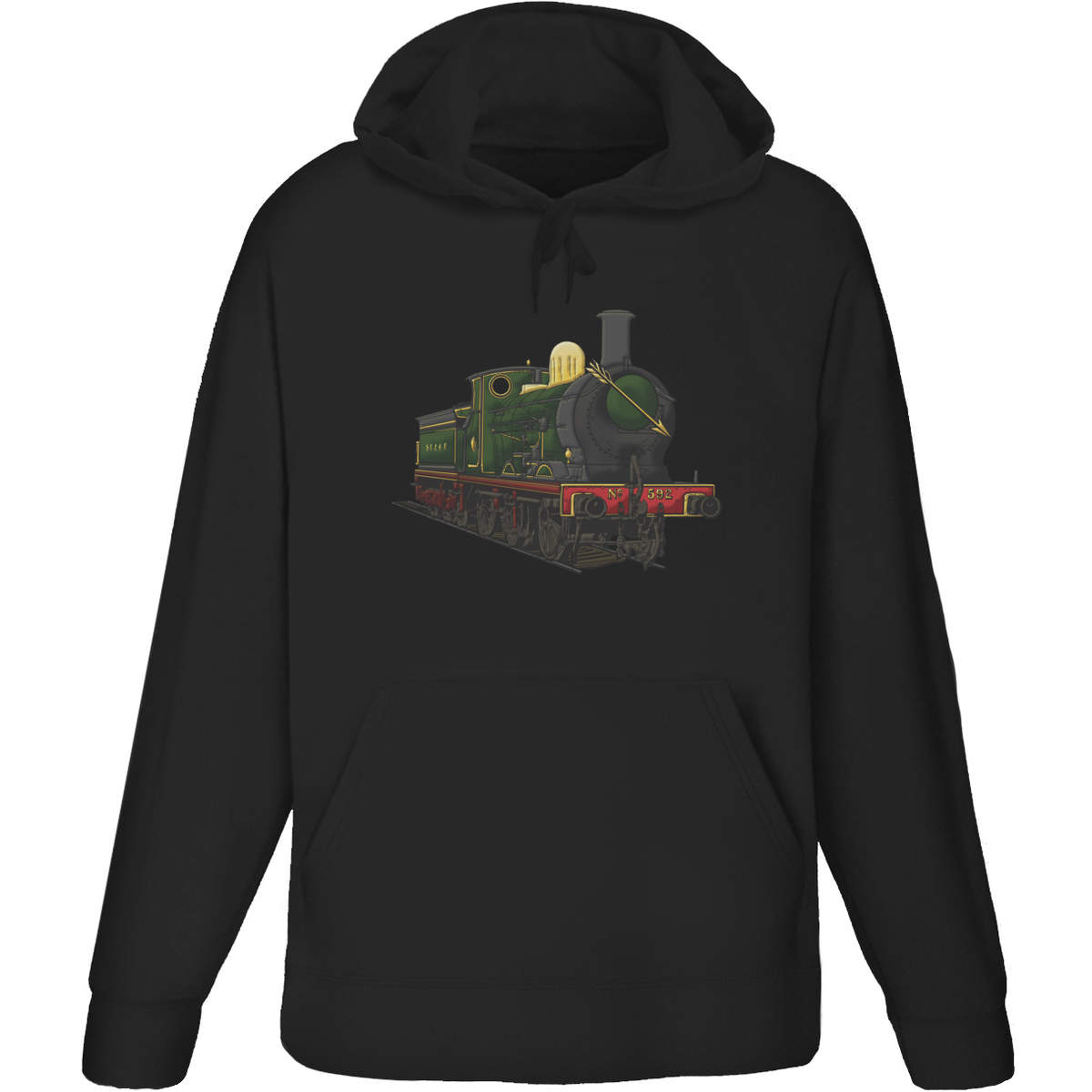 'Golden Arrow Steam Train' Adult Hoodie - Black, XL - Hooded Sweatshirt / Jumper for Training, Sports and Outdoor Wear (HO00179424)