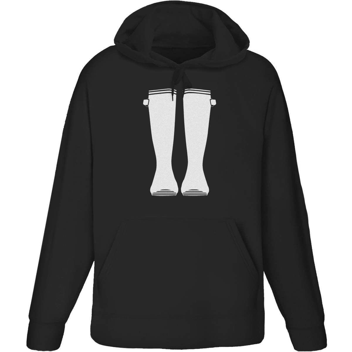 'Rubber Boots' Adult Hoodie - Black, XL - Hooded Sweatshirt / Jumper for Training, Sports and Outdoor Wear (HO00216870)