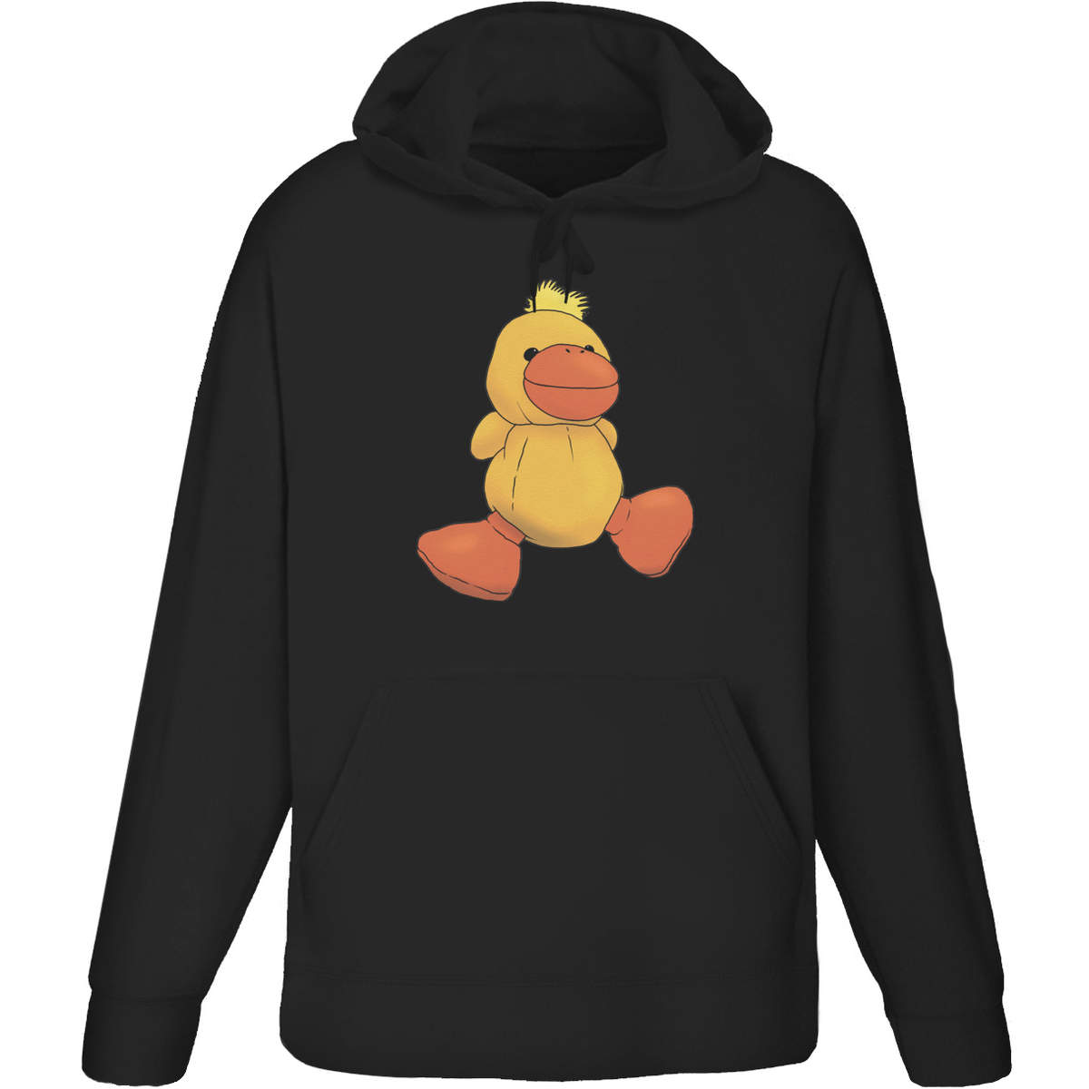 Extra Large 'Duck Plush Toy' Adult Hoodie / Hooded Sweater / Jumper (Black) (HO00230850)