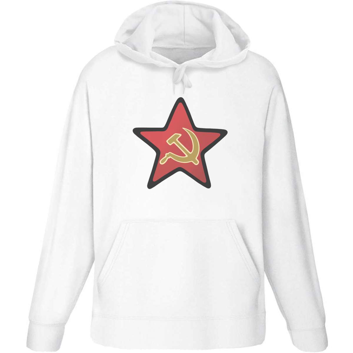 'Hammer and Sickle' Adult Hoodie - White, XXL - Hooded Sweatshirt / Jumper for Training, Sports and Outdoor Wear (HO00223988)