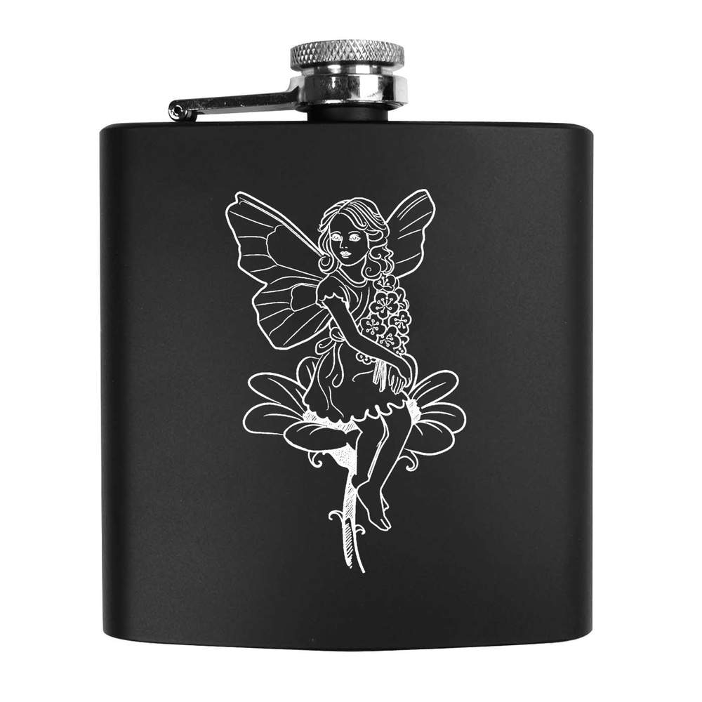 6oz (170ml) 'Fairy Angel' Pocket Hip Flask (HP00005841)