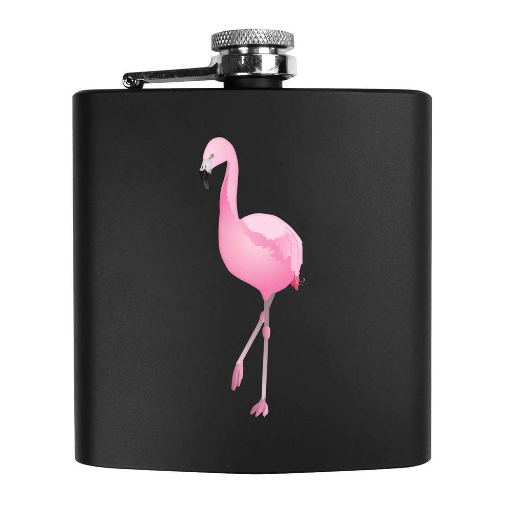 6oz (170ml) 'Flamingo' Pocket Hip Flask (HP00009497)