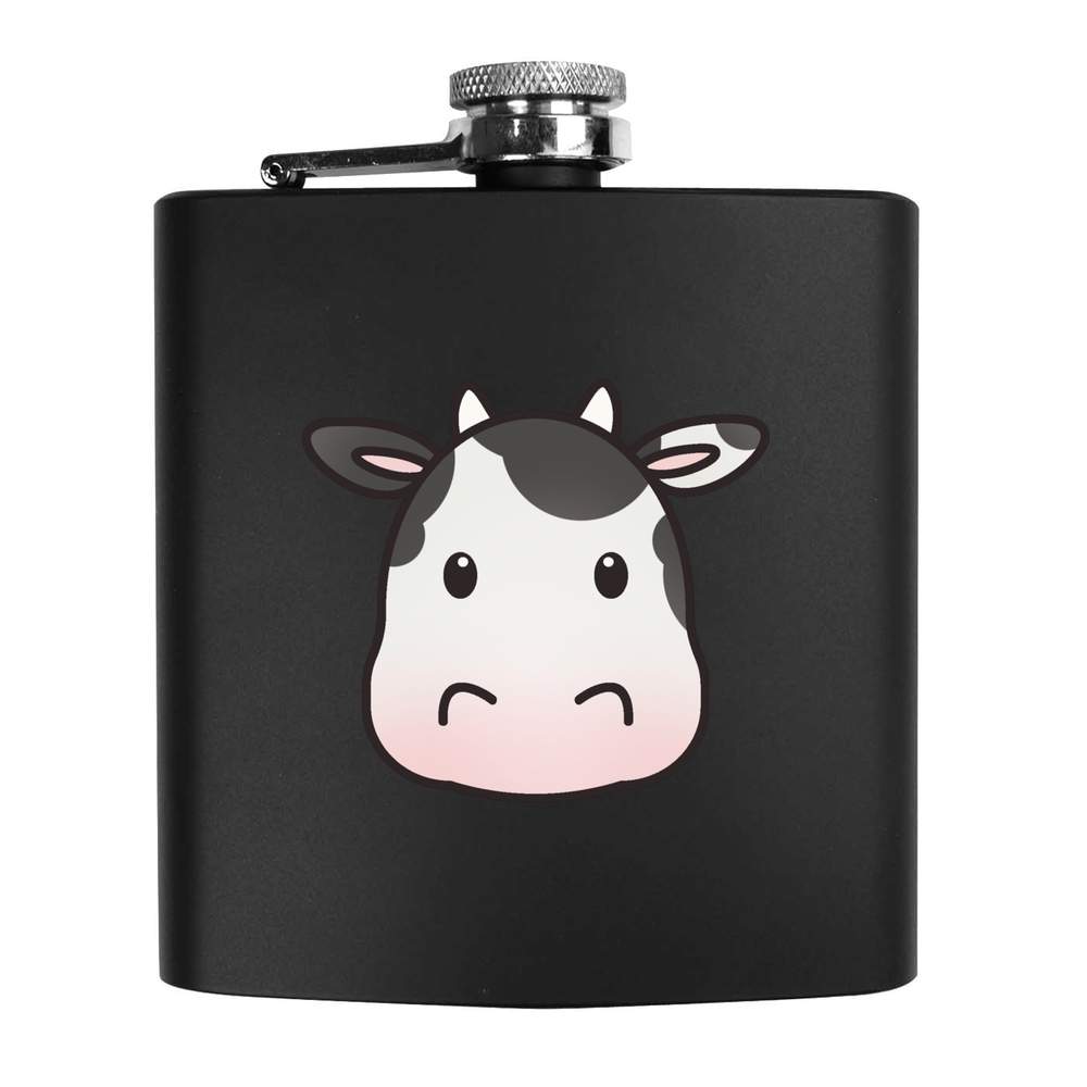 6oz (170ml) 'Cow Head' Pocket Hip Flask (HP00009623)