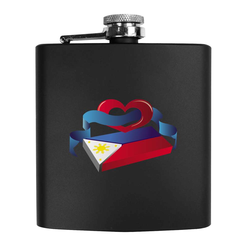 6oz (170ml) 'Philippines Flag Motif' Pocket Hip Flask (HP00011900)
