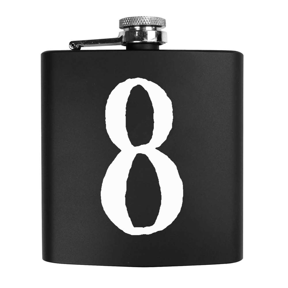 6oz (170ml) 'Number 8' Pocket Hip Flask (HP00021039)