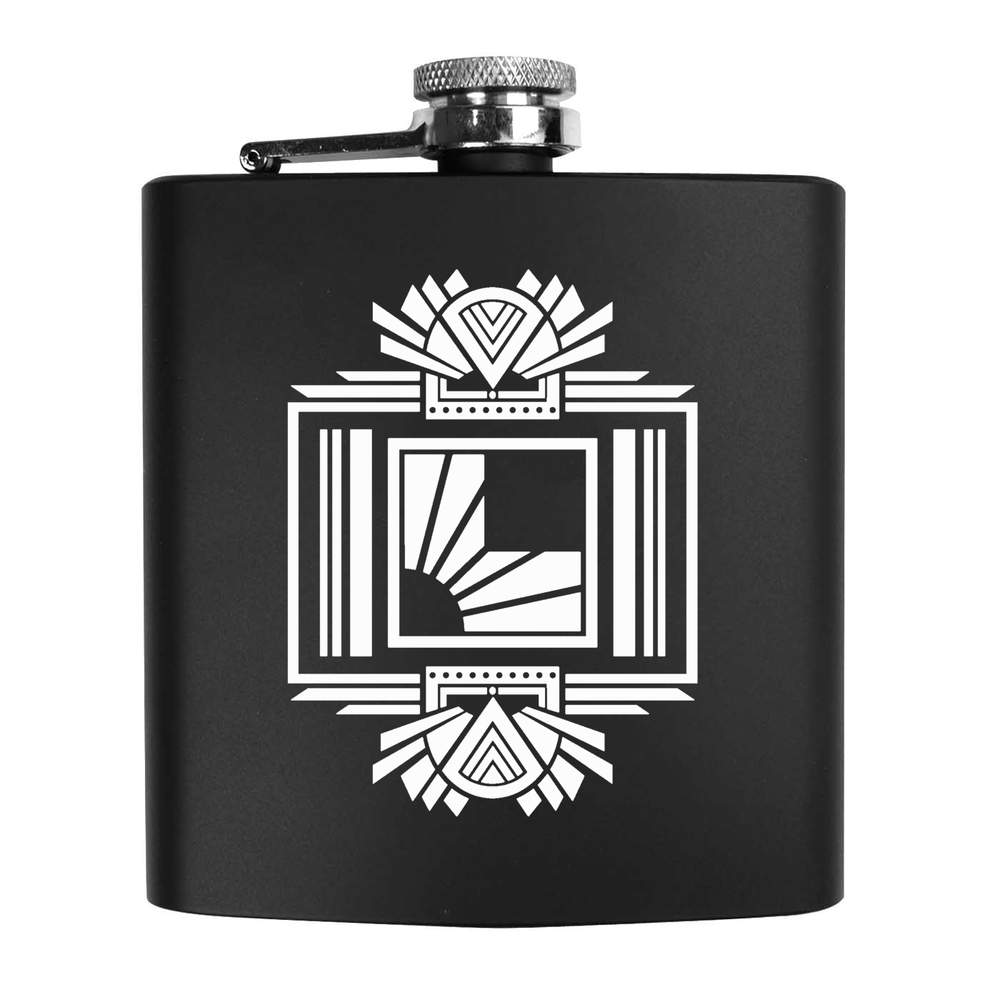 6oz (170ml) 'Art Deco Shapes' Pocket Hip Flask (HP00023365)