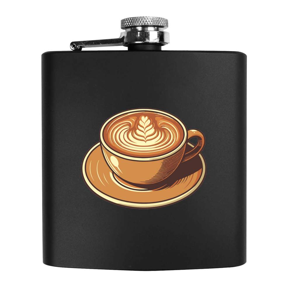 6oz (170ml) 'Cappuccino Coffee' Pocket Hip Flask (HP00033745)