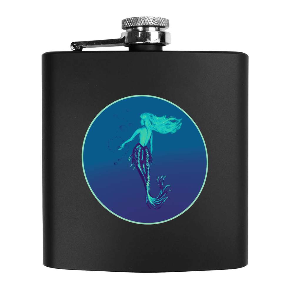 6oz (170ml) 'Mystical Mermaid' Pocket Hip Flask (HP00034723)
