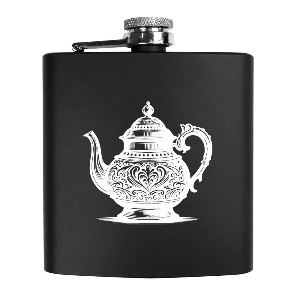 6oz (170ml) 'Fancy Teapot' Pocket Hip Flask (HP00036685)