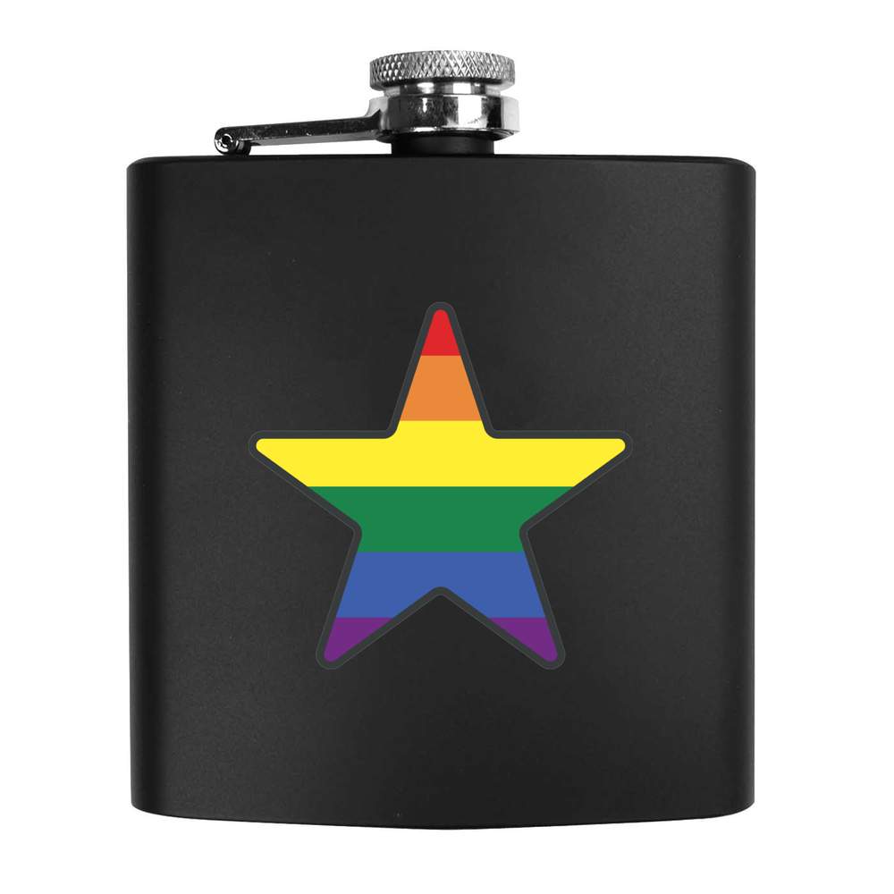 6oz (170ml) 'Star Pride Flag' Pocket Hip Flask (HP00037954)