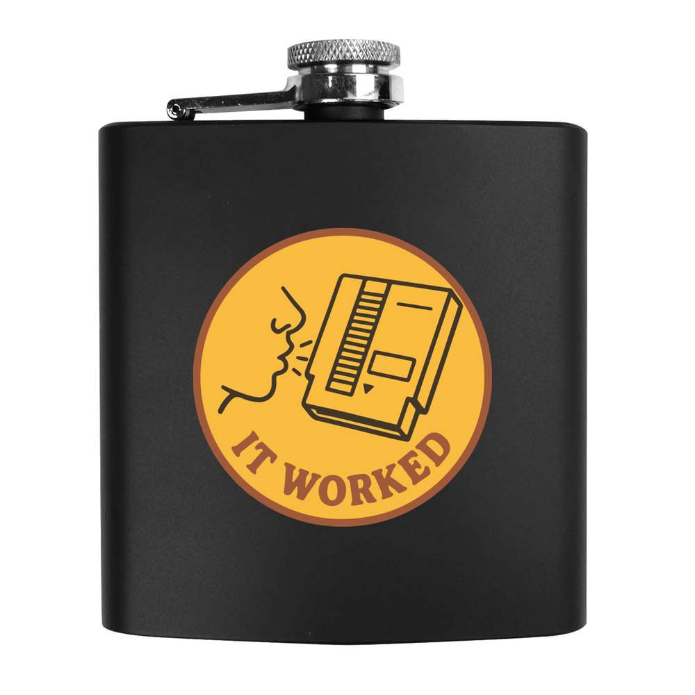 6oz (170ml) 'Blew Into Cartridge and It Worked' Pocket Hip Flask (HP00038085)