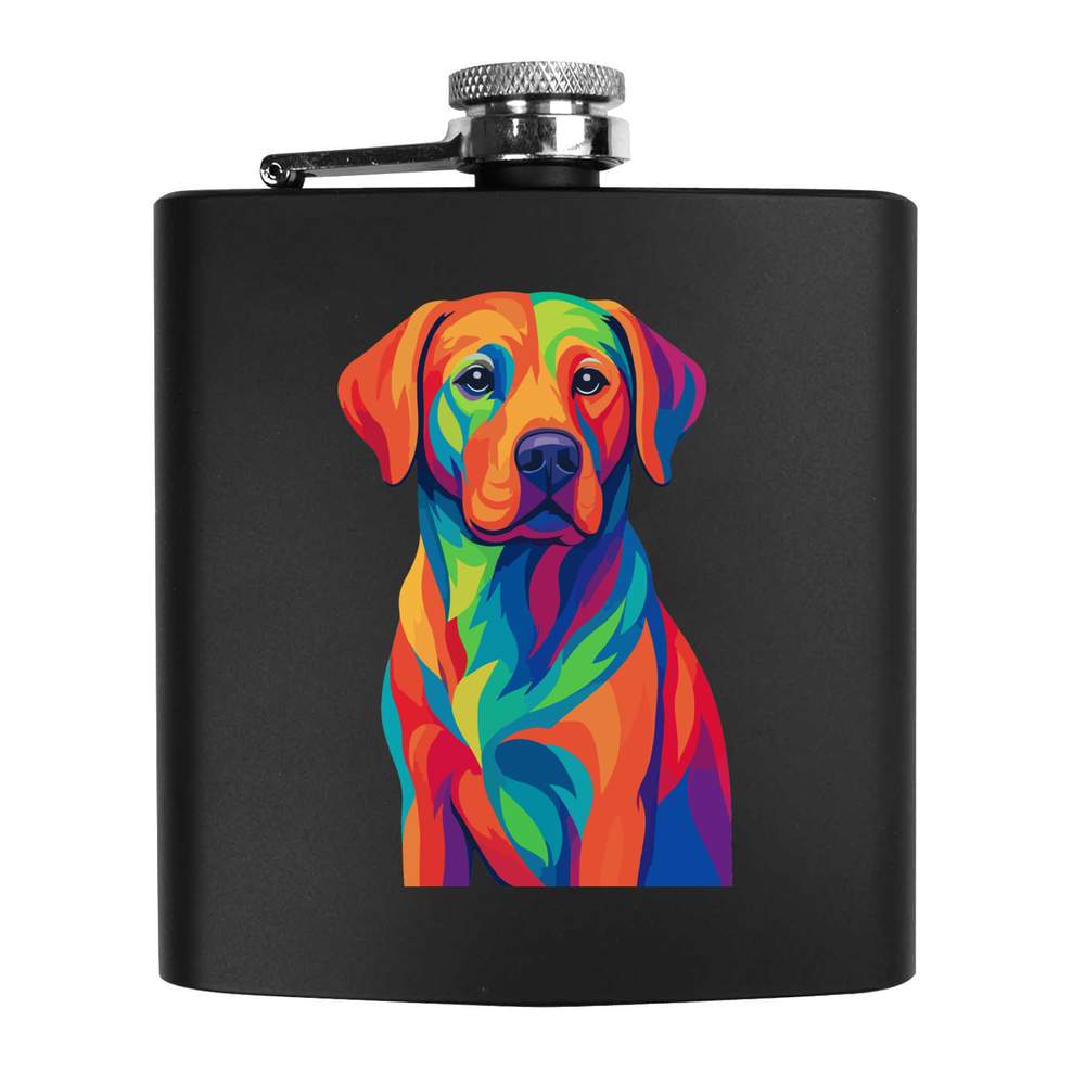 6oz (170ml) 'Pop Art Labrador' Pocket Hip Flask (HP00038559)