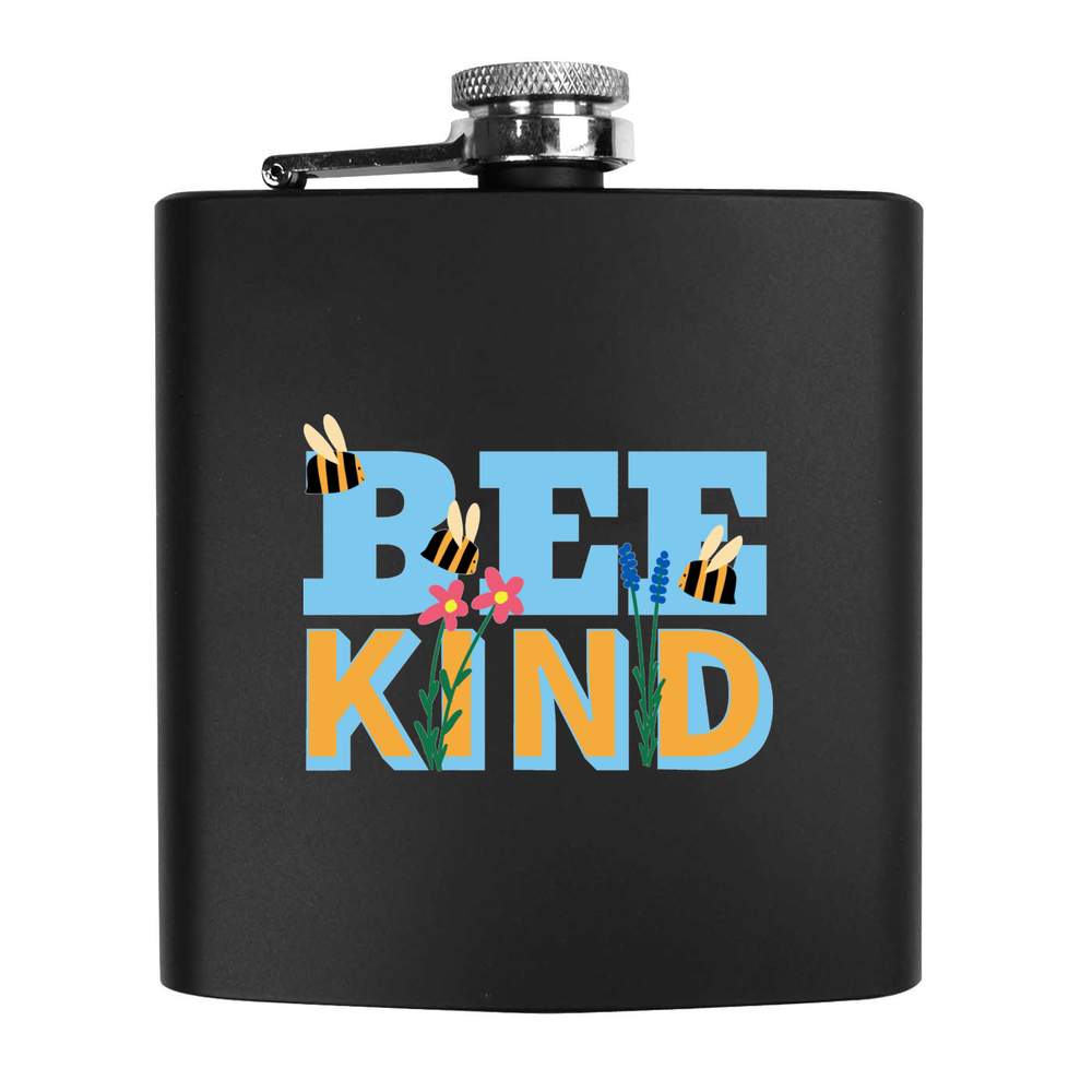 6oz (170ml) 'Bee Kind' Pocket Hip Flask (HP00039028)