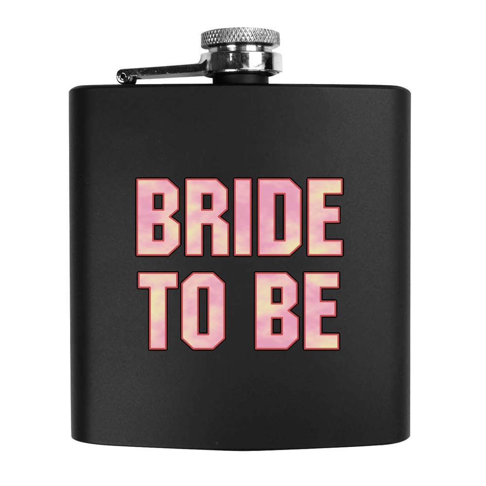6oz (170ml) 'Pink Bride To Be' Pocket Hip Flask (HP00039802)