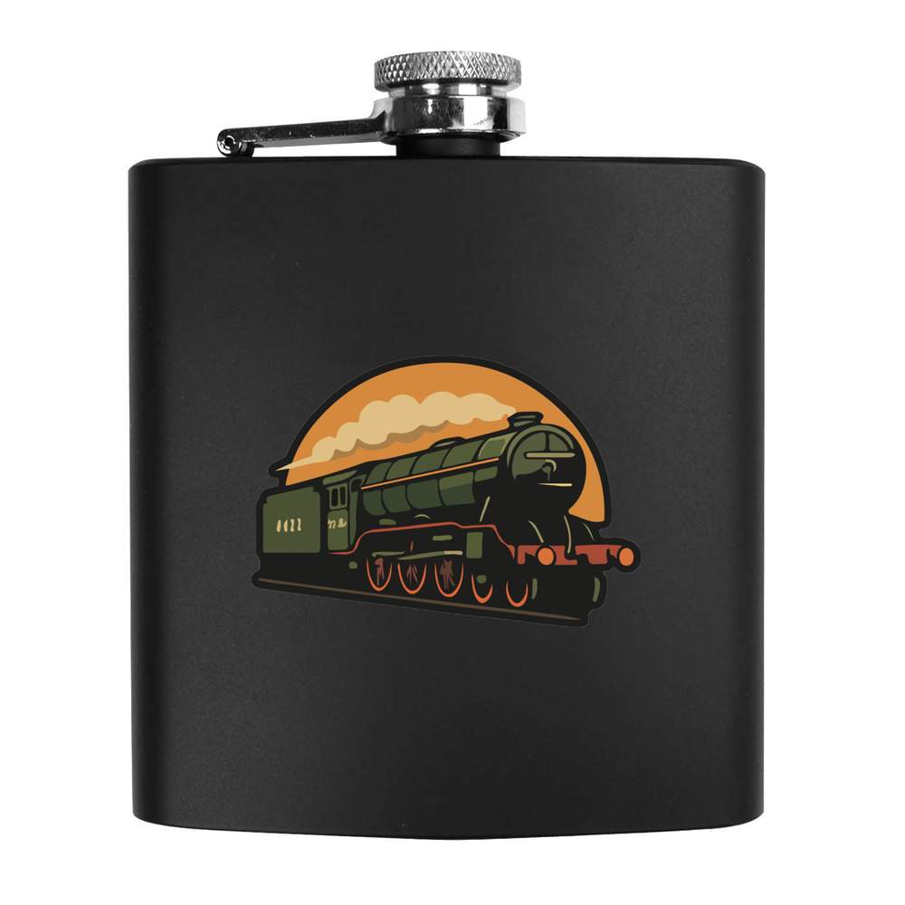 6oz (170ml) 'Classic Steam Train' Pocket Hip Flask (HP00040335)