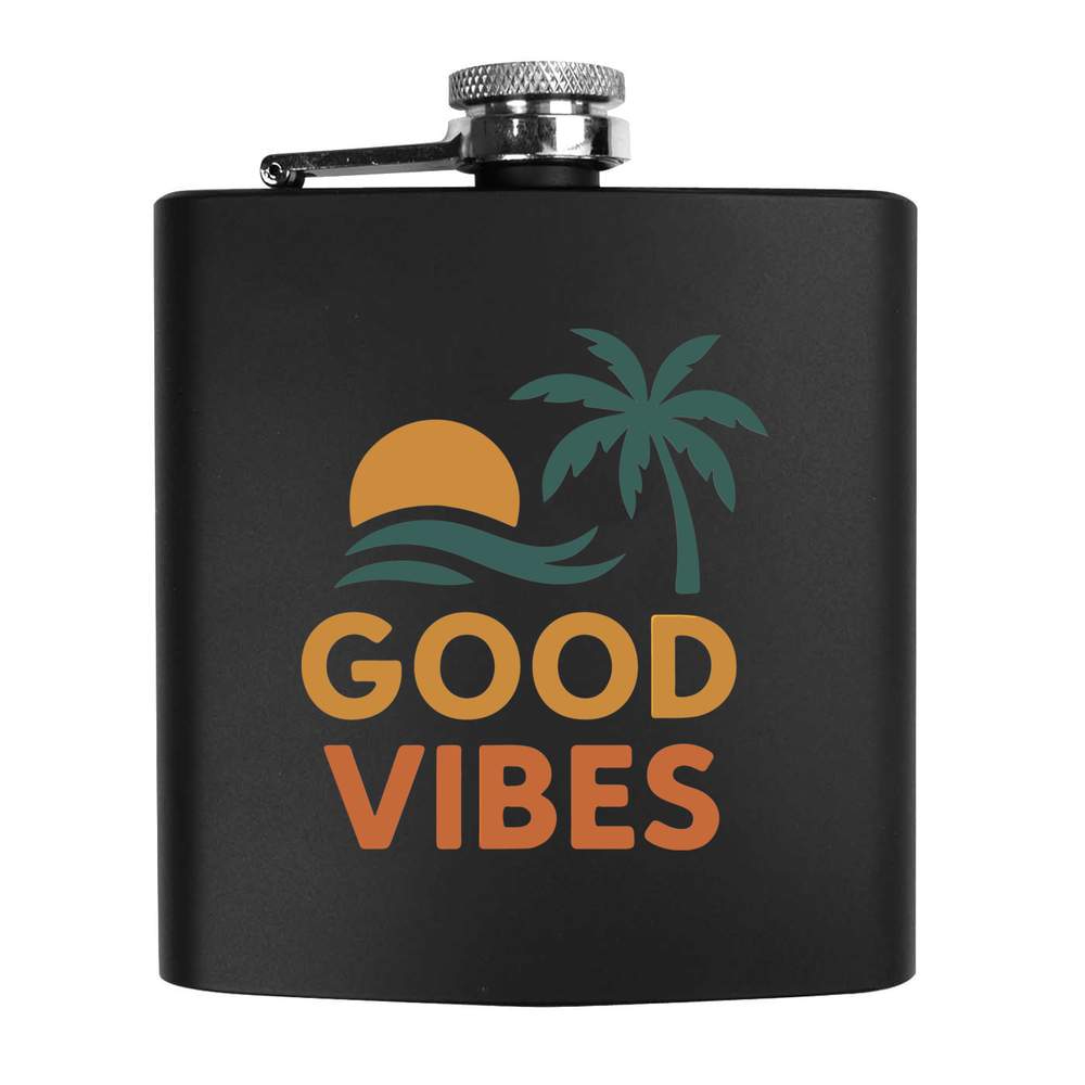 6oz (170ml) 'Holiday Good Vibes' Pocket Hip Flask (HP00040367)