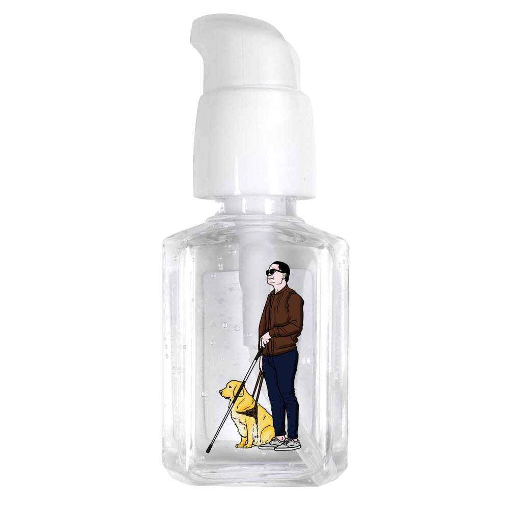 30ml 'Blind Man & Guide Dog' Pocket Hand Sanitiser Gel (HS00016515)