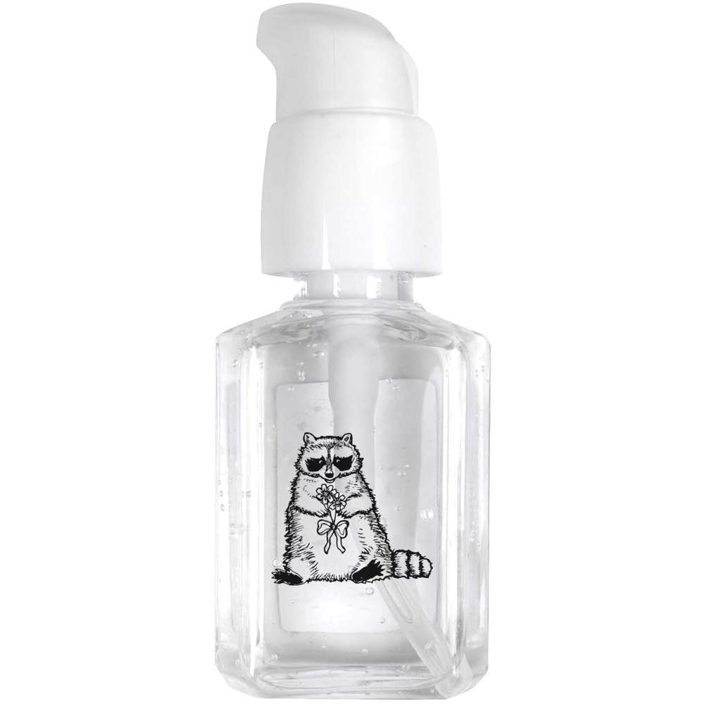 30ml 'Raccoon with Flower' Pocket Hand Sanitiser Gel (HS00020474)