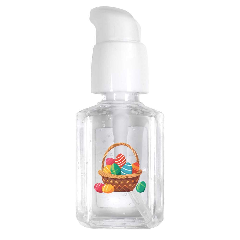30ml 'Easter Basket With Painted Eggs' Pocket Hand Sanitiser Gel (HS00029973)