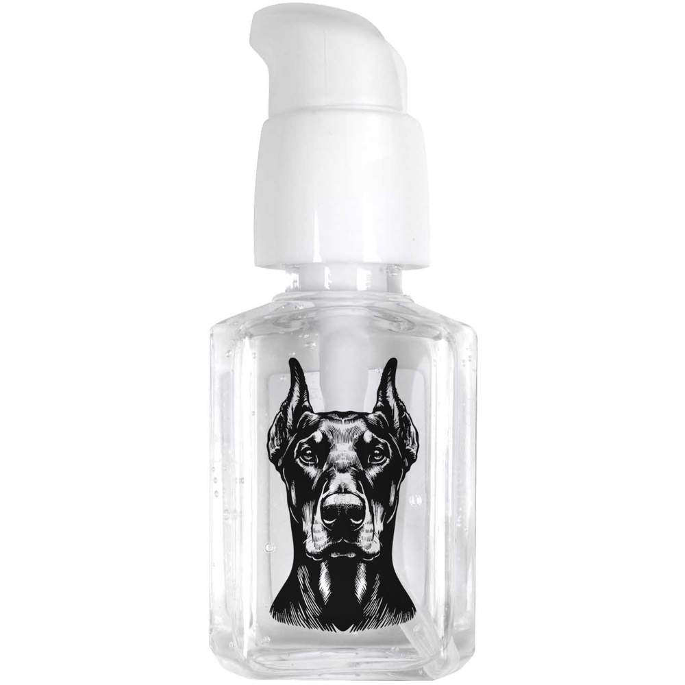 30ml 'Doberman Dog Portrait' Pocket Hand Sanitiser Gel (HS00033990)