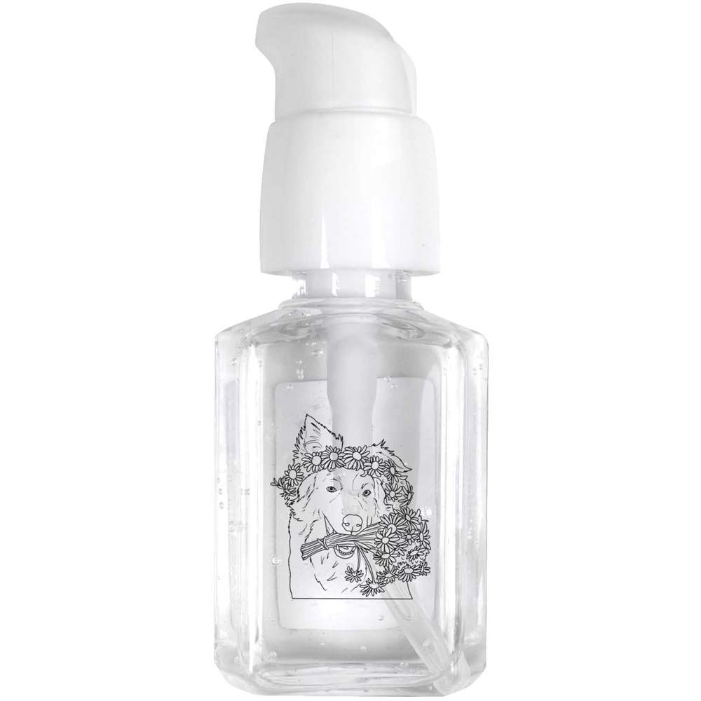 30ml 'Dog with Daisy Flowers' Pocket Hand Sanitiser Gel (HS00038565)