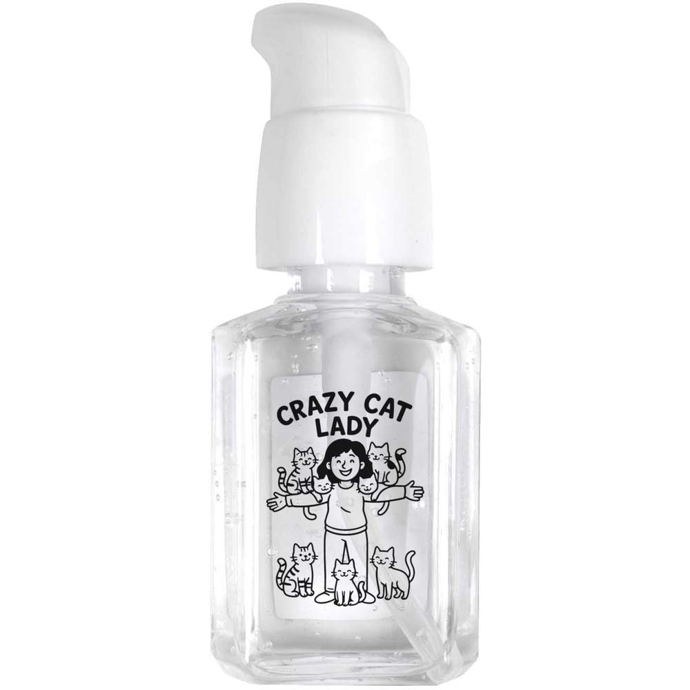 30ml 'Crazy Cat Lady Feline Friends' Pocket Hand Sanitiser Gel (HS00038821)