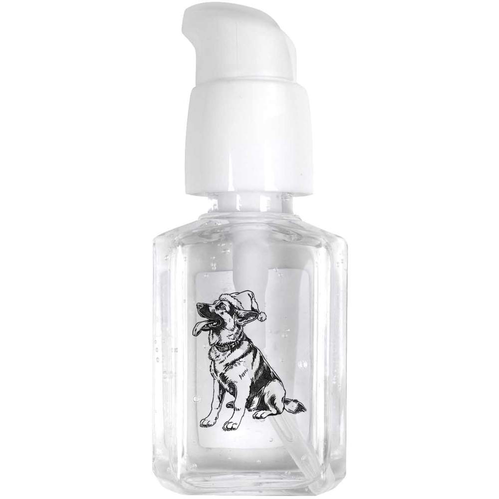 30ml 'German Shepherd with Santa Hat' Pocket Hand Sanitiser Gel (HS00038909)