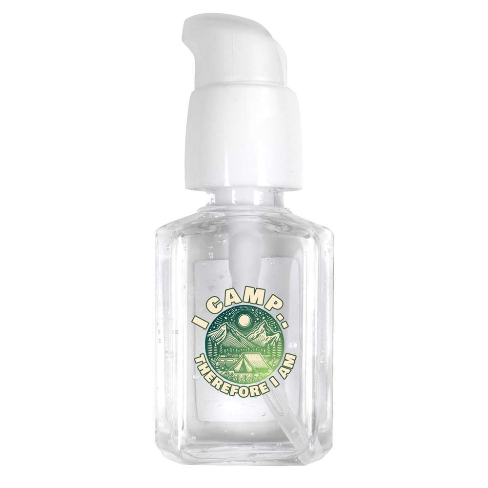 30ml 'Cool Camping Emblem' Pocket Hand Sanitiser Gel (HS00041021)