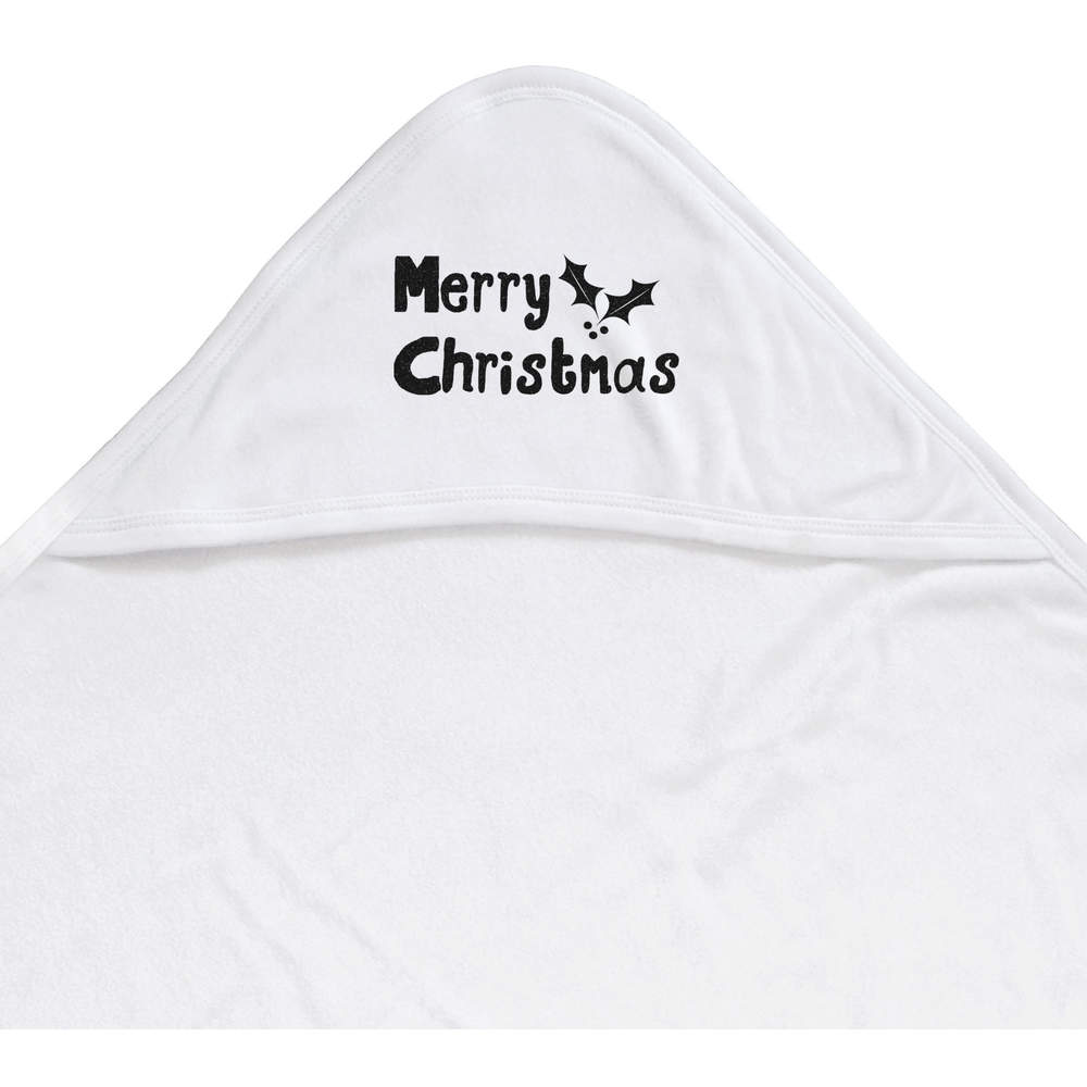 'Merry Christmas' Baby Hooded Towel (HT00002538)