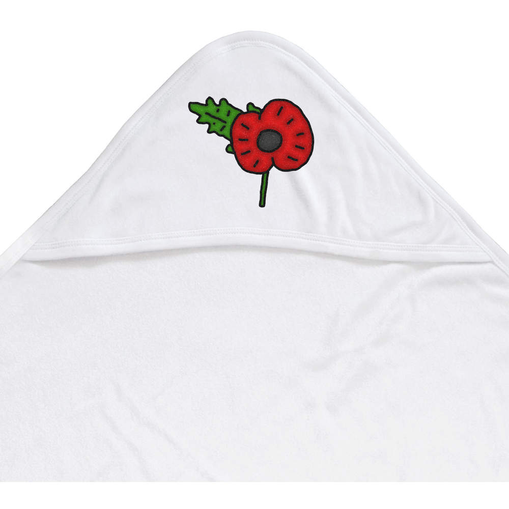 'Poppy' Baby Hooded Towel - Soft Bath Wrap for Newborns, Infants, Swimming and Baby Gifts (HT00009540)