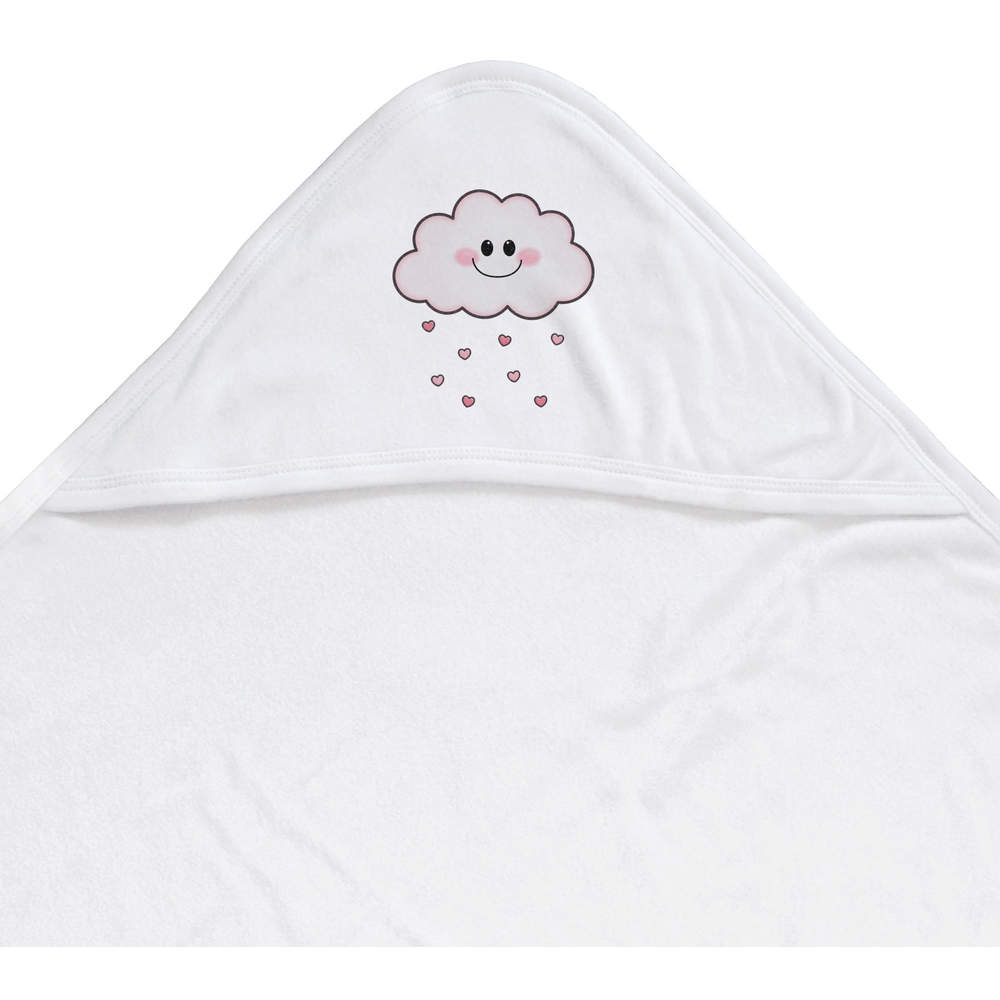 'Hearts Cloud' Baby Hooded Towel (HT00013177)