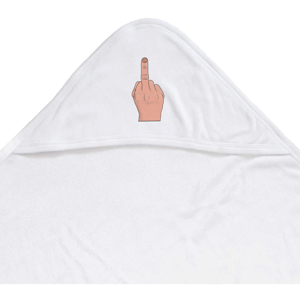 'Swearing Middle Finger' Baby Hooded Towel (HT00017022)