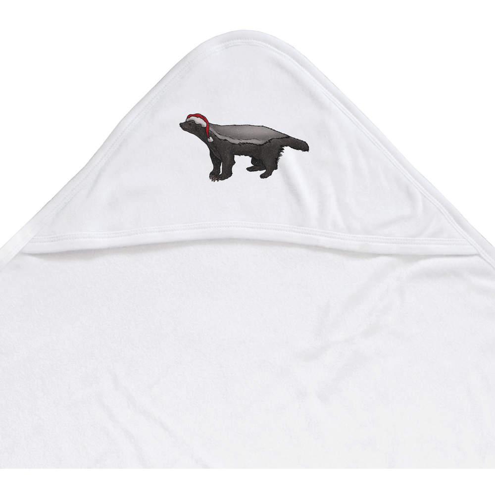 'Christmas Honey Badger' Baby Hooded Towel (HT00018174)