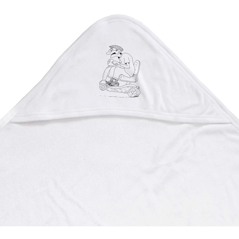 'Man On Mobility Scooter' Baby Hooded Towel (HT00019785)