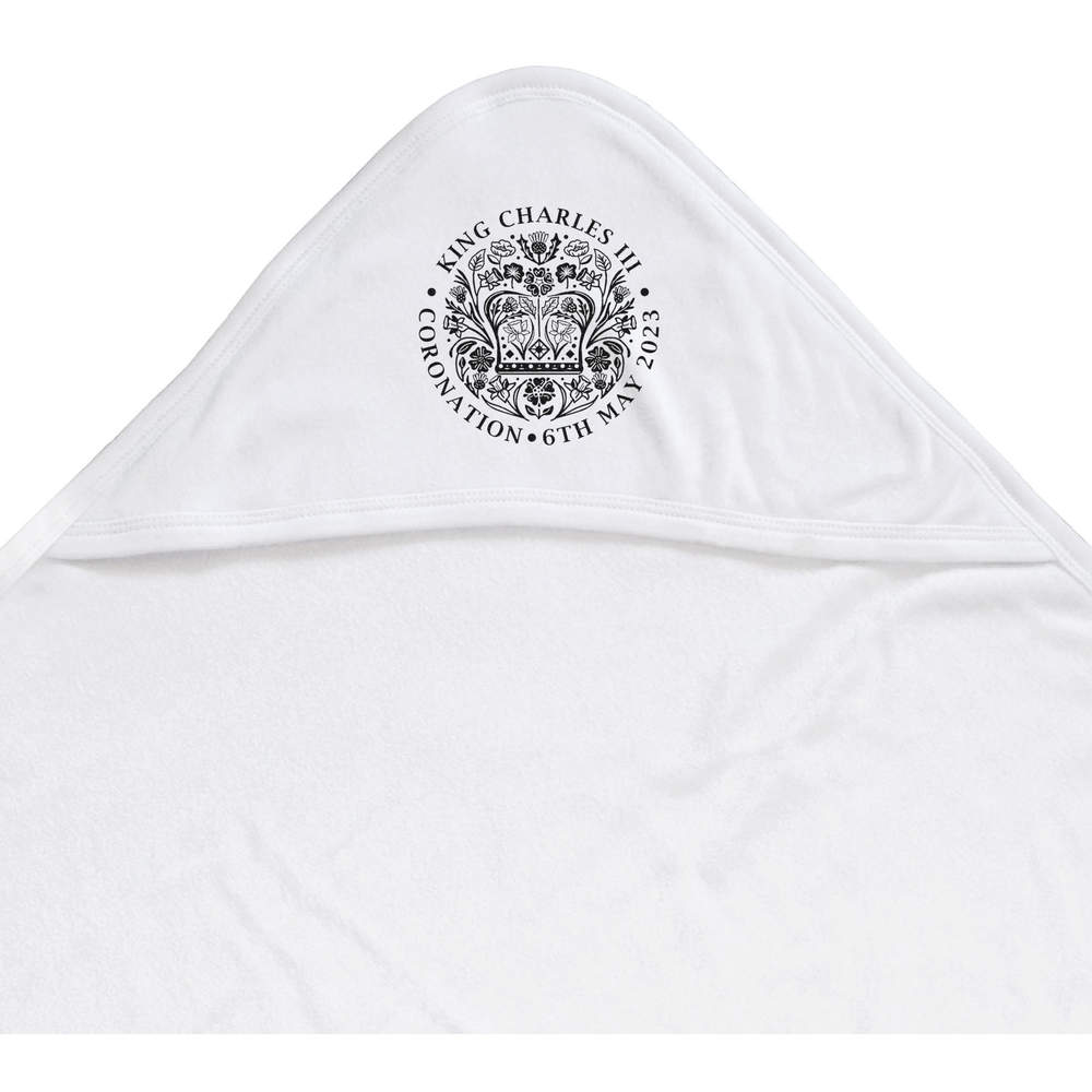 'King Charles Coronation Emblem' Baby Hooded Towel (HT00020945)
