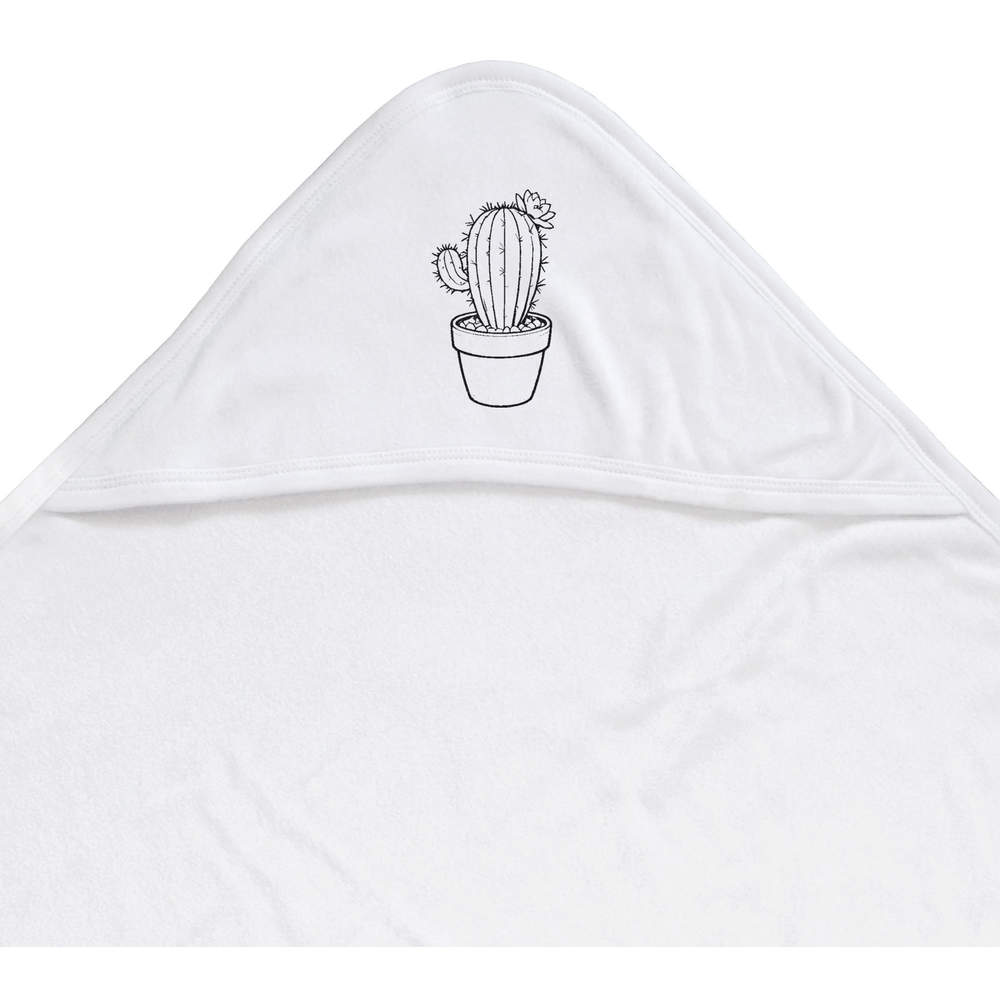 'Flowering Cactus Plant' Baby Hooded Towel (HT00026585)
