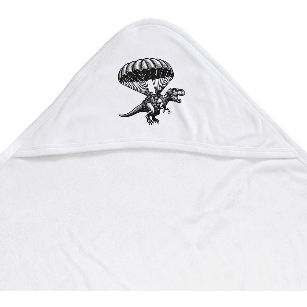 'Dinosaur with a Parachute' Baby Hooded Towel (HT00027318)