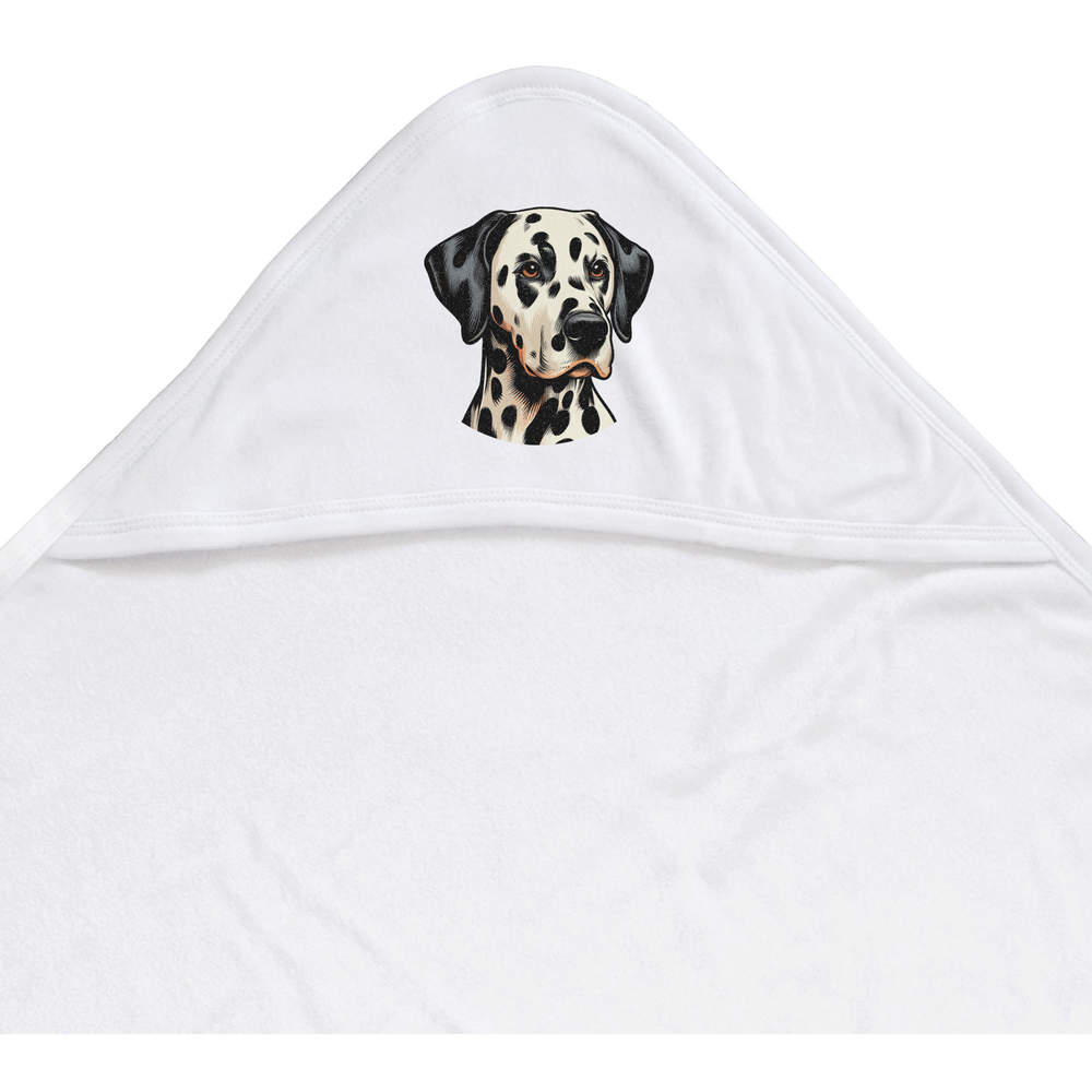'Dalmation Dog Portrait' Baby Hooded Towel (HT00030245)
