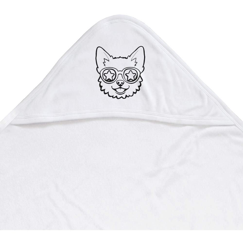 'Chihuahua with Sunglasses' Baby Hooded Towel (HT00032603)